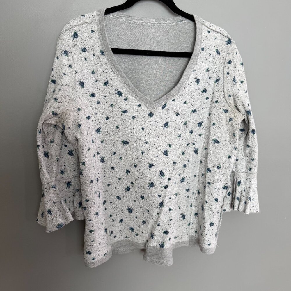Michael Stars Ruffle Sleeve Reversible Sweatshirt - Picture 6 of 9